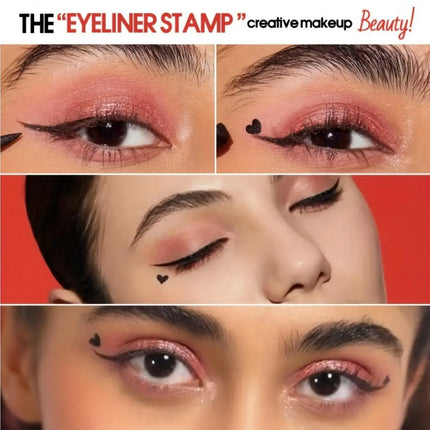1PC 2-in-1 Waterproof Liquid Eyeliner-Quick Dry, Including Star/Love/Butterfly Patterns, Accurate Eye Makeup, Silky Application by Gilded Grace