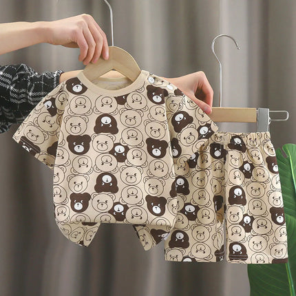 Kids Clothes Children's Sets Boys Girl T-shirt Shorts 2PCS Summer Cotton Short sleeve Baby Children Clothing Toddler Suit by Gilded Grace