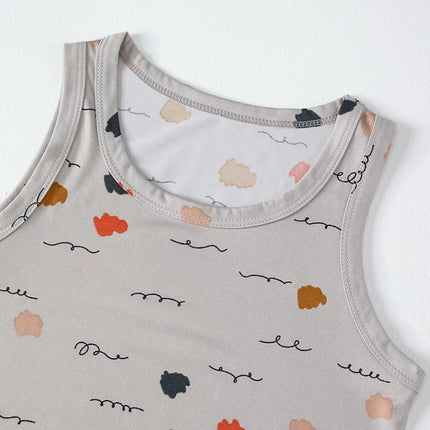 1/3/4 Pcs Children's Four Seasons Thin Solid Color Joker Vest Boy Loose And Comfortable Bottoming Shirt girl Sweet And Lovely T by Gilded Grace