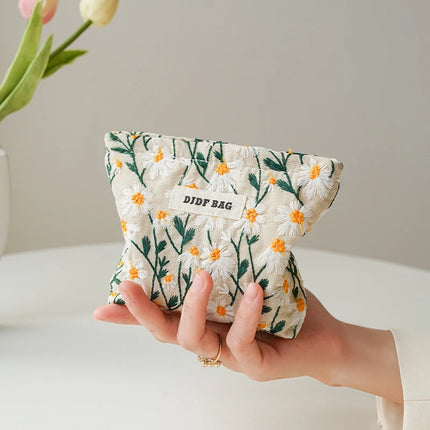 Colorful Checkered Women's Makeup Bag Large Capacity Makeup Lipstick Storage Bag Portable Travel Toiletry Bag Commuter Clutch by Gilded Grace