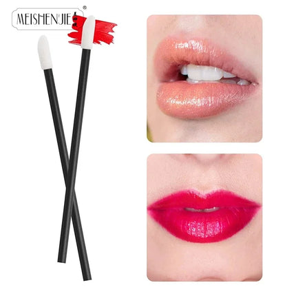 MEISHENJIE 50/500/1000pcs Lip Brushes Makeup Mascara Wands Lipstick Micro Brushes Applicators Cleaner for Eyelash Extension Tool by Gilded Grace