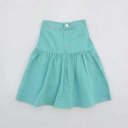 Ali Co SS26 Green Denim collection Cotton boys girls clothing dress skirt shirt and overalls-RESTOCK COMING EARLY MAY by Gilded Grace