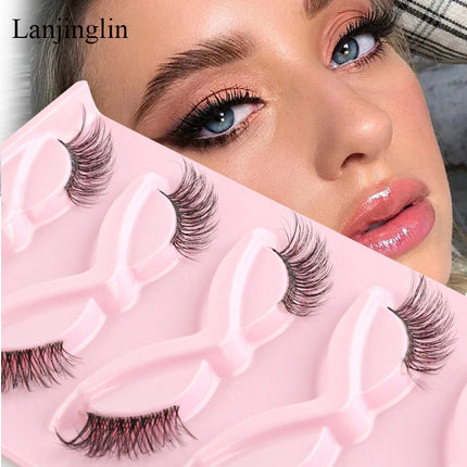 3/5 Pairs Half Lashes Cat Eye Natura Long Full Strip Lashes Makeup Tools Extension Faux Cils Maquiagem False Eyelashes Cílios by Gilded Grace