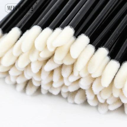 MEISHENJIE 50/500/1000pcs Lip Brushes Makeup Mascara Wands Lipstick Micro Brushes Applicators Cleaner for Eyelash Extension Tool by Gilded Grace