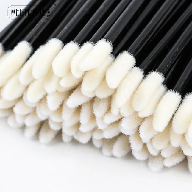 MEISHENJIE 50/500/1000pcs Lip Brushes Makeup Mascara Wands Lipstick Micro Brushes Applicators Cleaner for Eyelash Extension Tool by Gilded Grace