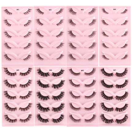 3/5 Pairs Half Lashes Cat Eye Natura Long Full Strip Lashes Makeup Tools Extension Faux Cils Maquiagem False Eyelashes Cílios by Gilded Grace