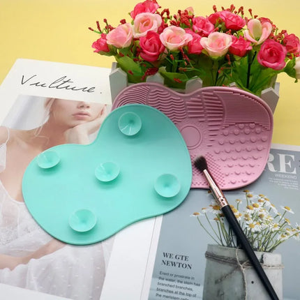 Makeup Brush Cleaner Pad Newest Silicone Brush Cleaner Cosmetic Make Up Washing Brush Gel Cleaning Mat Foundation Scrubbe Board by Gilded Grace