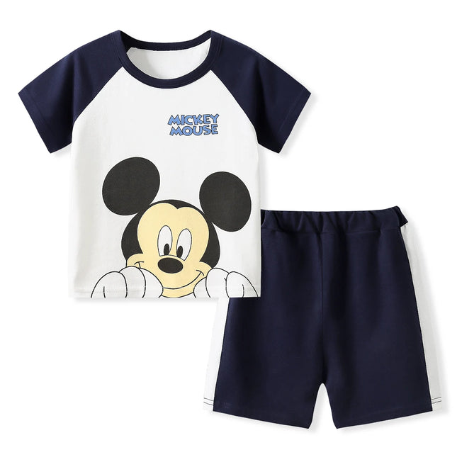 Summer T-shirt Shorts Children's Short Sleeve Set Cotton Tees Pants Tracksuits Boys And Girls Babies Clothes Casual Two Piece by Gilded Grace