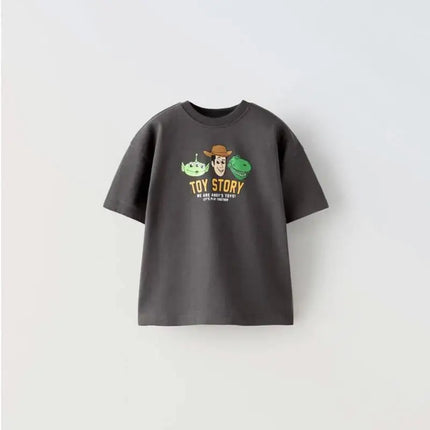 Brand T-shirt Summer Wear Boys Baby Costume Round Neck Base Shirt Children New Design Fashion Tops Cute Print Short Sleeve by Gilded Grace