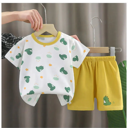 Kids Clothes Children's Sets Boys Girl T-shirt Shorts 2PCS Summer Cotton Short sleeve Baby Children Clothing Toddler Suit by Gilded Grace