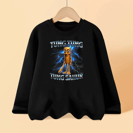 Italian Brainrot Long Sleeve T-shirt for Children Spring and Autumn Cotton Shirt for Boys Girls Cartoon Tops 3-14T by Gilded Grace