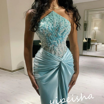 Customized Classic Modern Style Formal Evening Strapless Mermaid Beadings Bespoke Occasion Prom Dresses by Gilded Grace