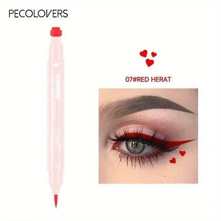 1PC 2-in-1 Waterproof Liquid Eyeliner-Quick Dry, Including Star/Love/Butterfly Patterns, Accurate Eye Makeup, Silky Application by Gilded Grace