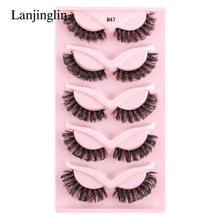 3/5 Pairs Half Lashes Cat Eye Natura Long Full Strip Lashes Makeup Tools Extension Faux Cils Maquiagem False Eyelashes Cílios by Gilded Grace