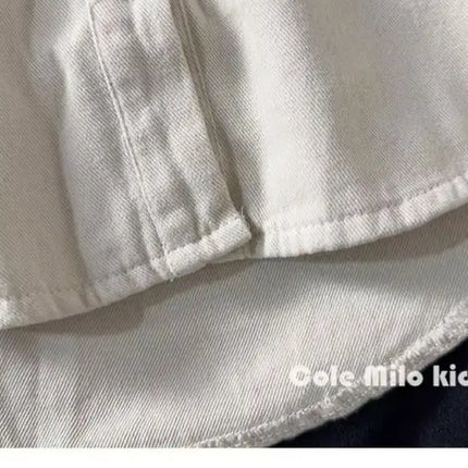 Korean boys' shirt long sleeved spring and autumn 2024 new girls' shirt baby top children's cardigan outdoor wear by Gilded Grace