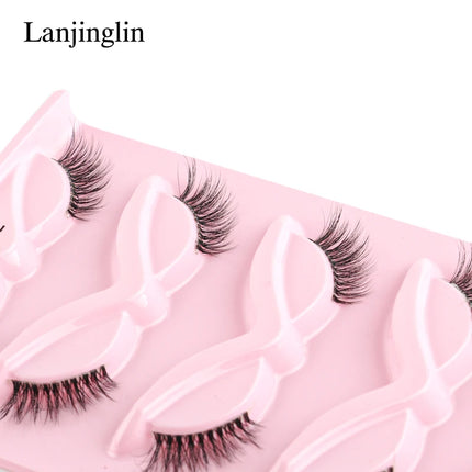 3/5 Pairs Half Lashes Cat Eye Natura Long Full Strip Lashes Makeup Tools Extension Faux Cils Maquiagem False Eyelashes Cílios by Gilded Grace