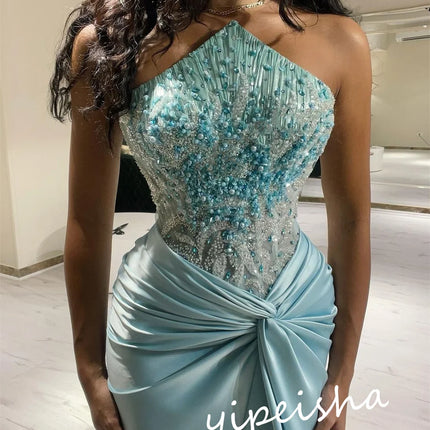 Customized Classic Modern Style Formal Evening Strapless Mermaid Beadings Bespoke Occasion Prom Dresses by Gilded Grace