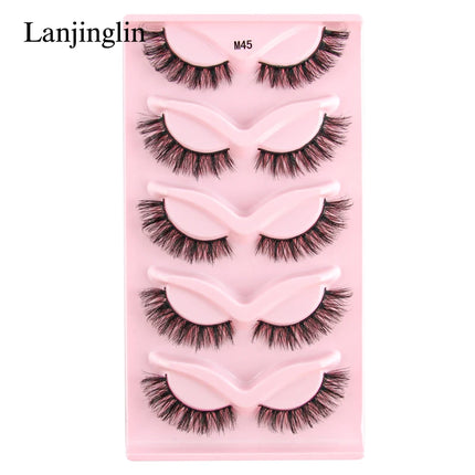 3/5 Pairs Half Lashes Cat Eye Natura Long Full Strip Lashes Makeup Tools Extension Faux Cils Maquiagem False Eyelashes Cílios by Gilded Grace