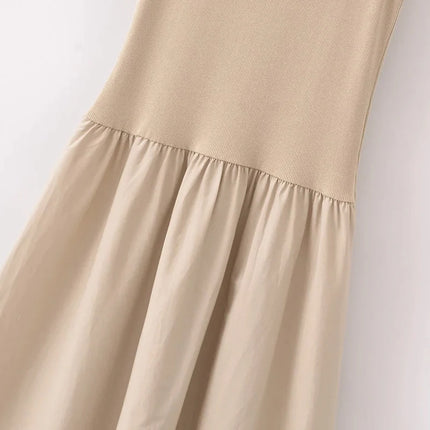 HXAO Women's Black Long Dresses 2025 Spring Sleeveless Elegant Dresses Fashion Casual Vintage Party Khaki Dresses Vestidos by Gilded Grace