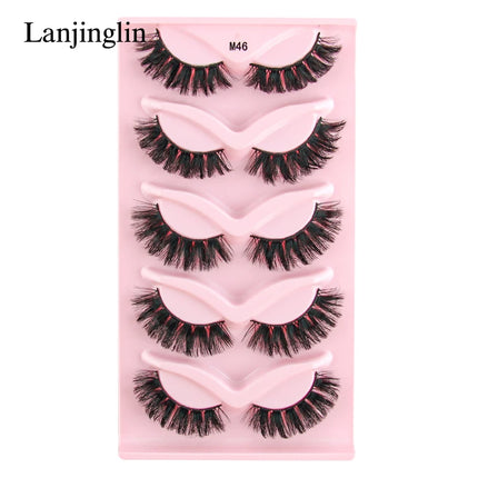 3/5 Pairs Half Lashes Cat Eye Natura Long Full Strip Lashes Makeup Tools Extension Faux Cils Maquiagem False Eyelashes Cílios by Gilded Grace