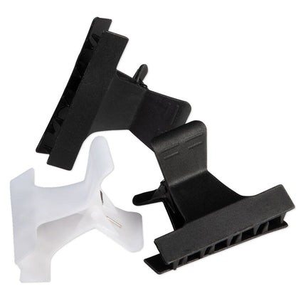 Soft 'N Style Butterfly 2" Clamps - Black and White by Beauty Supply 123 Outlet