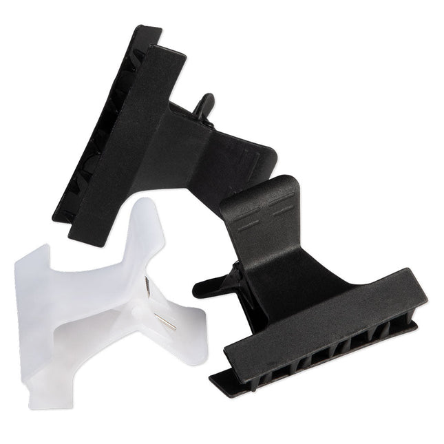 Soft 'N Style Butterfly 2" Clamps - Black and White by Beauty Supply 123 Outlet