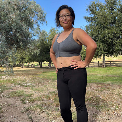 Wilderness Front‑Closure Cotton Bralette - Grey by Meadow