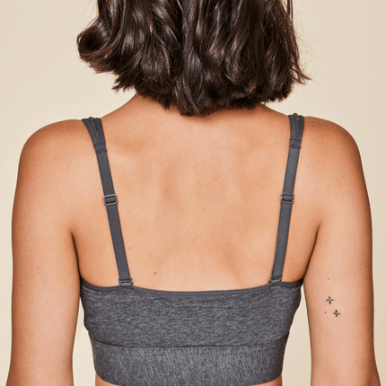 Wilderness Front‑Closure Cotton Bralette - Grey by Meadow