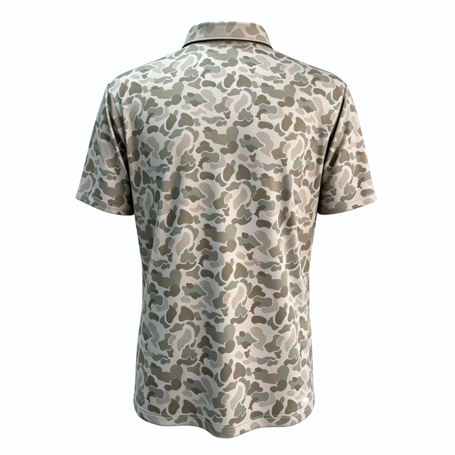 "Back 9 Camo" Golf Polo by Bow Crew Apparel - Bow Hunting Lifestyle Apparel