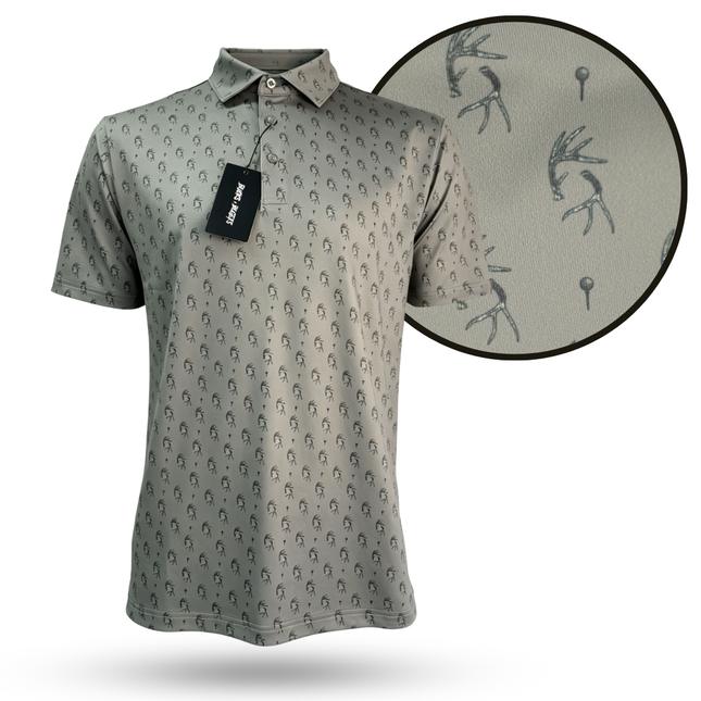 "Tees & Tines" Golf Polo by Bow Crew Apparel - Bow Hunting Lifestyle Apparel