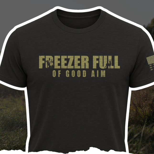 "Freezer Full Of Good Aim" Tee by Bow Crew Apparel - Bow Hunting Lifestyle Apparel