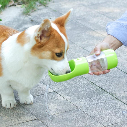 Dog Water Bottle & Food Dispenser, Portable, Leak-Proof, Lightweight, Easy to Clean, Perfect for Walking & Traveling