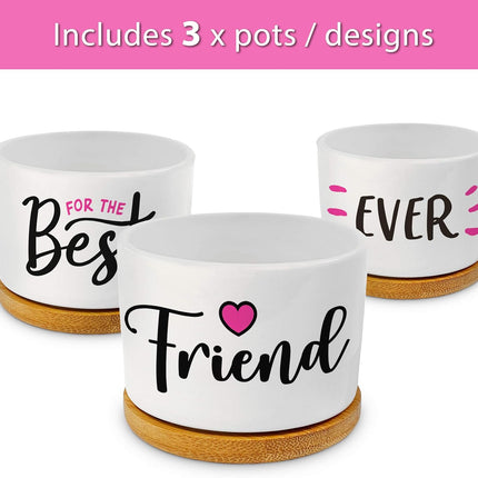 Best Friend Christmas or Birthday Gifts for Women - Our Pretty Best Friend Pots Are Lovely Gifts for Girlfriend for Birthday or Christmas and Arrive Beautifully Gift Boxed for Her