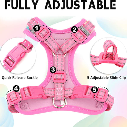 Cat Harness and Leash Escape Proof for Walking, Adjustable Cat Vest Harness and Leash Set for Large and Small Cats Kittens