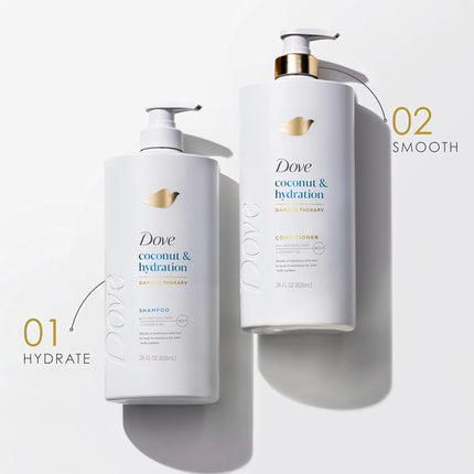 Dove Coconut & Hydration Conditioner for Dry Hair with Bio-Protein Care Technology and Coconut Oil, 28 Fl Oz