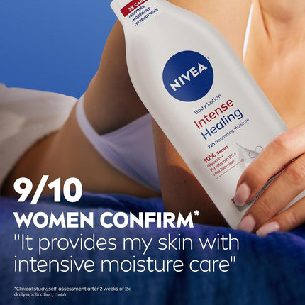 Intense Healing Body Lotion for Very Dry and Itchy Skin with Glycerin, Provitamin B5, and Niacinamide - 72-Hour Moisturizer, 16.9 Fl Oz Pump Bottle
