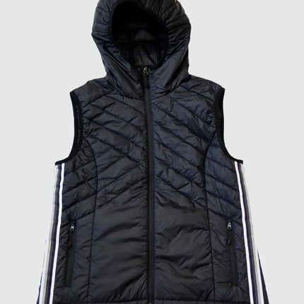 Powerstripe Eco-Friendly Down Hooded Vest by Goal Five