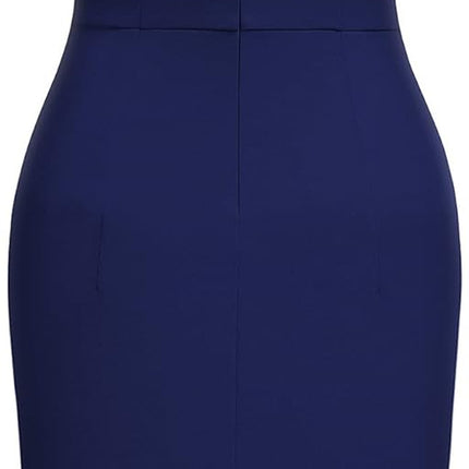 Women'S Retro Ruffle Sleeveless Cocktail Party Pencil Dress