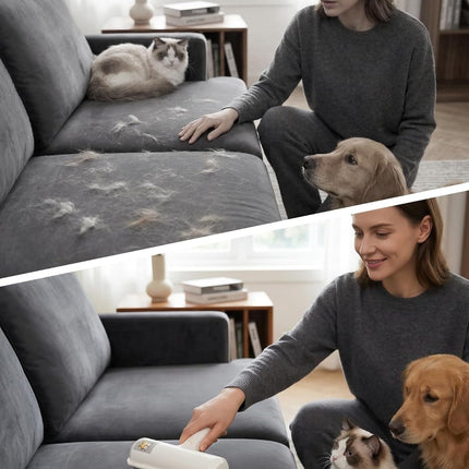 Pet Hair Removal Tool: Reusable Lint Roller for Pet Hair - Portable Pet Hair Remover - Dog and Cat Hair Remover for Couch, Bedding, Car, Rugs & Furniture, Eco-Friendly, for Multi-Pet Homes