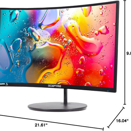 Curved 24-Inch Gaming Monitor 1080P R1500 98% Srgb HDMI X2 VGA Build-In Speakers, VESA Wall Mount Machine Black (C248W-1920RN Series)