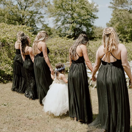 Women'S Sexy Deep V Neck Split Cocktail Party Formal Bridesmaid Maxi Dress