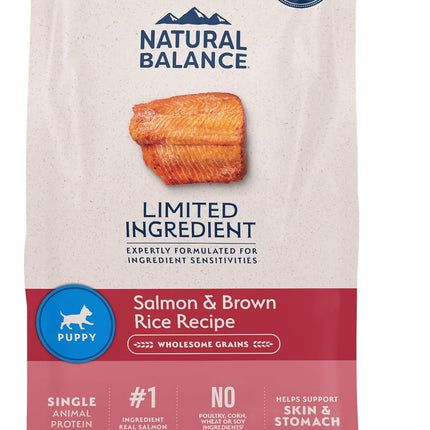 Limited Ingredient Puppy Dry Dog Food with Healthy Grains, Salmon & Brown Rice Recipe, 24 Pound (Pack of 1)