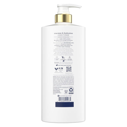 Dove Coconut & Hydration Conditioner for Dry Hair with Bio-Protein Care Technology and Coconut Oil, 28 Fl Oz