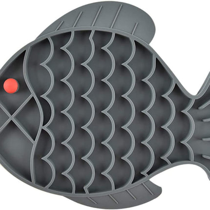 Fish-Shaped Cat Slow Feeder Pet Lick Mat Cat Puzzle Feeder for Dogs & Cats, Fun Alternative to Slow Feeder Cat Bowl, IQ Treat Mat, Anxiety Relief