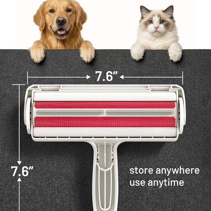 Pet Hair Removal Tool: Reusable Lint Roller for Pet Hair - Portable Pet Hair Remover - Dog and Cat Hair Remover for Couch, Bedding, Car, Rugs & Furniture, Eco-Friendly, for Multi-Pet Homes