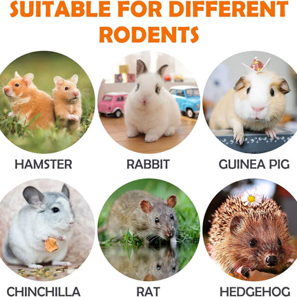 16Pcs Timothy Hay Treats - Natural Chews for Teeth - Handmade Rabbit, Chinchilla, Gerbil, Rat, Hamster Toys - Bunny & Guinea Pig