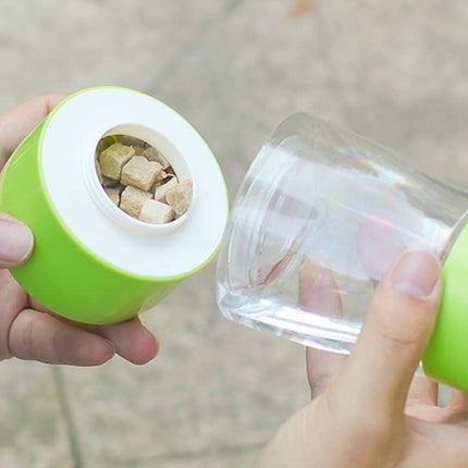 Dog Water Bottle & Food Dispenser, Portable, Leak-Proof, Lightweight, Easy to Clean, Perfect for Walking & Traveling