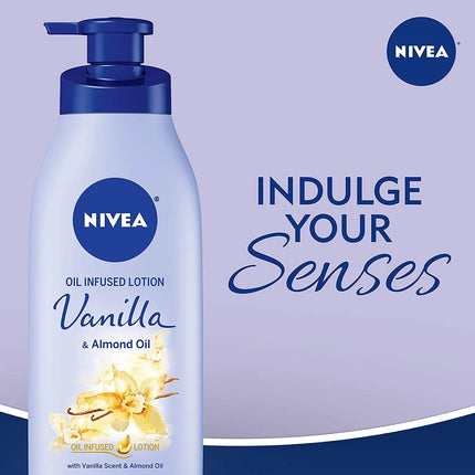 Oil Infused Body Lotion, Vanilla and Almond Oil 16.9 Oz (Pack of 2)