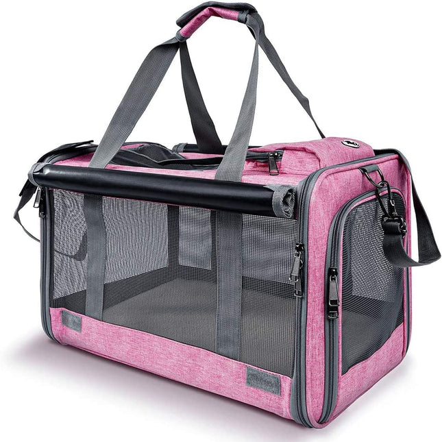 Soft-Sided Pet Carrier for Large and Medium Cats and Puppies - Travel Carrier with Privacy Protection
