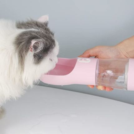 Dog Water Bottle & Food Dispenser, Portable, Leak-Proof, Lightweight, Easy to Clean, Perfect for Walking & Traveling